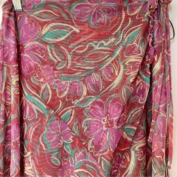 New Free People Supernova Set Two Piece Skirt Crop Top Long Sleeve Purple Small - Picture 9 of 14